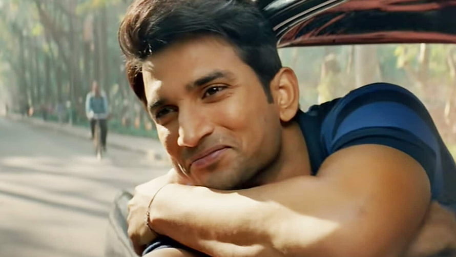 Sushant Singh Rajput leaning on car window with warm smile in cinematic outdoor setting HD wallpaper