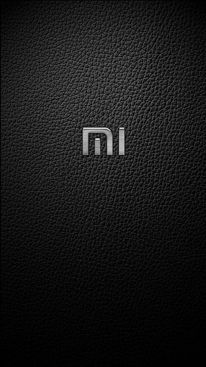 Xiaomi Logo on Black Leather Texture Background HD phone wallpaper