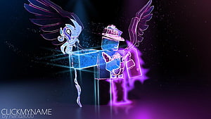 Neon Glowing Roblox Character with Wings and Staff in Dark Fantasy Style HD wallpaper