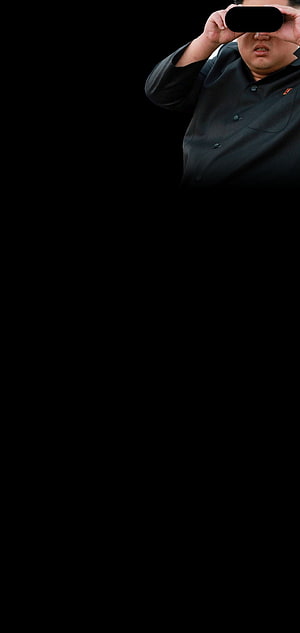 Kim Jong Un Holding Binoculars Against Black Background HD phone wallpaper