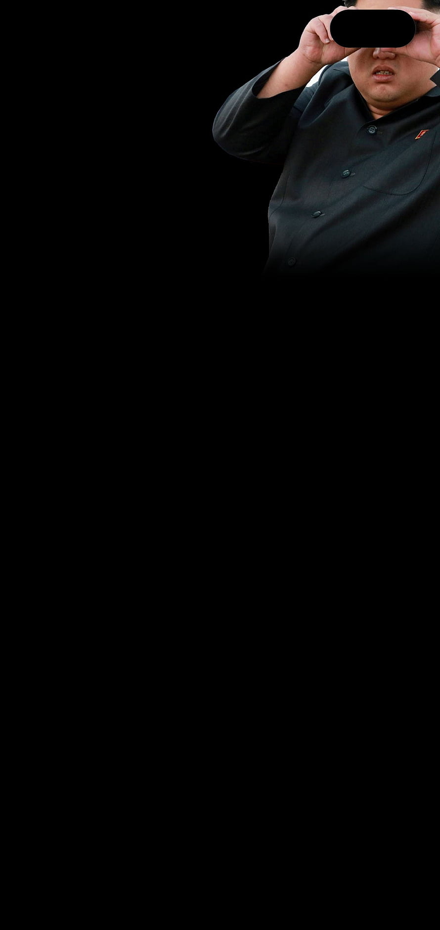 Kim Jong Un Holding Binoculars Against Black Background HD phone wallpaper