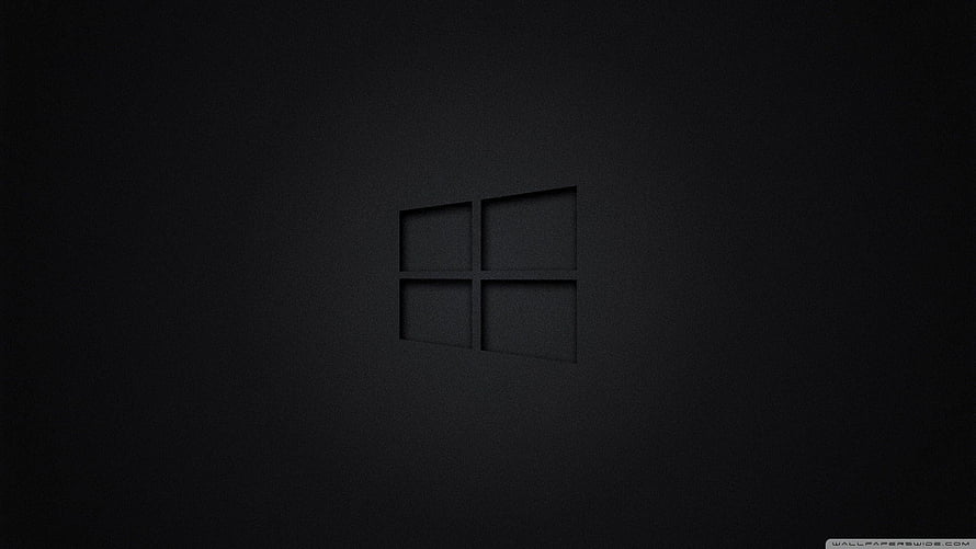 Minimalist Windows 10 Logo on Dark Textured Background HD wallpaper