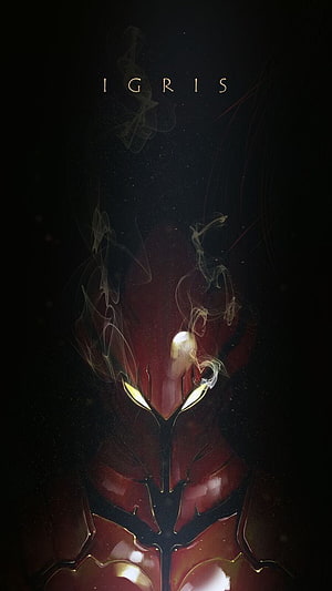 Igris Dark Red Demon Hunter Armor Portrait from Solo Leveling HD phone wallpaper