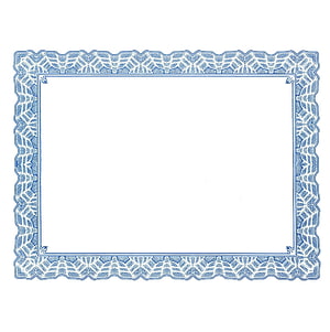 Elegant Blue Lace Certificate Border Template with Ornate Floral Edging HD phone wallpaper