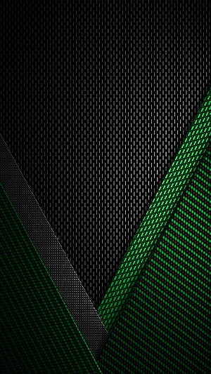 Sleek Green Carbon Fiber Diagonal Pattern with Dark Mesh Texture HD phone wallpaper