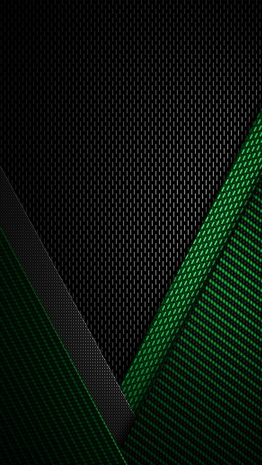 Sleek Green Carbon Fiber Diagonal Pattern with Dark Mesh Texture HD phone wallpaper