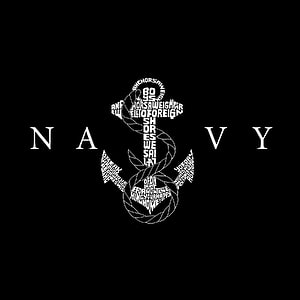 Nautical Anchor Typography Design with Rope and Sailing Words on Black Background HD phone wallpaper