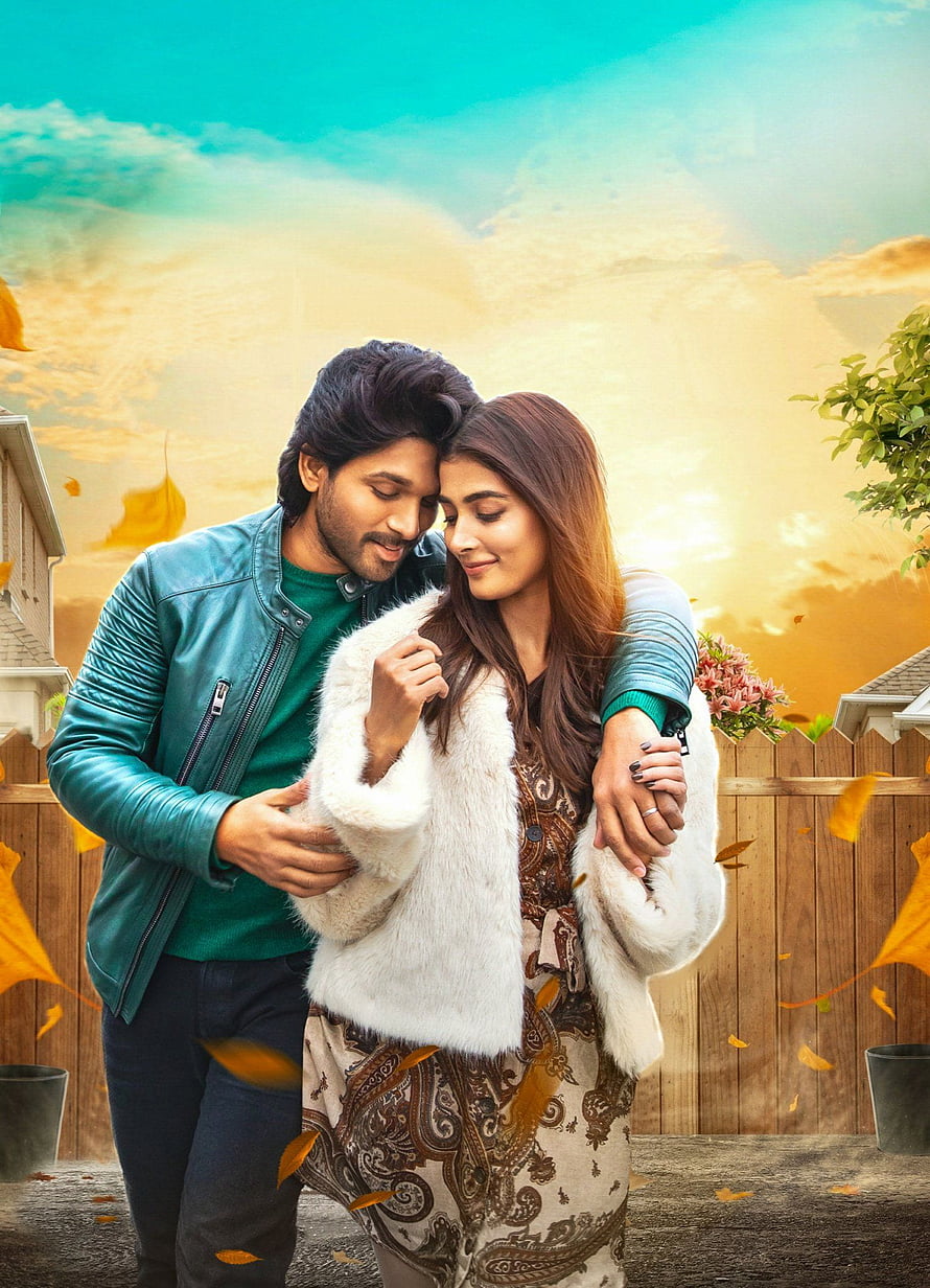 Ala Vaikunthapurramuloo Allu Arjun and Pooja Hegde Romantic Couple Scene HD phone wallpaper