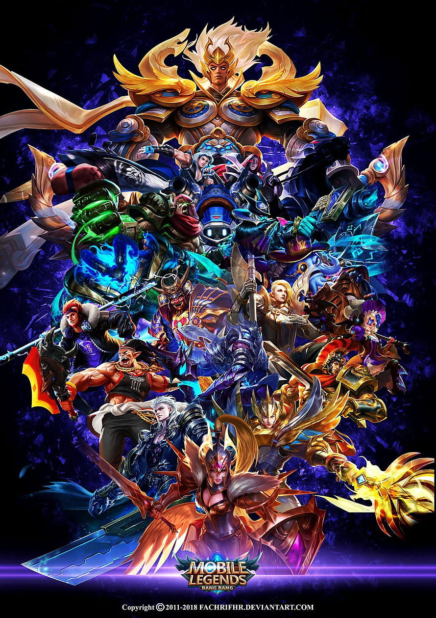 Mobile Legends Bang Bang Ensemble of Heroes and Champions in Epic Fantasy Art HD phone wallpaper