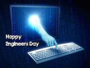 Glowing Circuit Board Hand Typing on Keyboard with Binary Code Background HD wallpaper