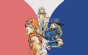 JoJo's Bizarre Adventure Part 5 Vento Aureo Character Illustration by Hirohiko Araki HD wallpaper