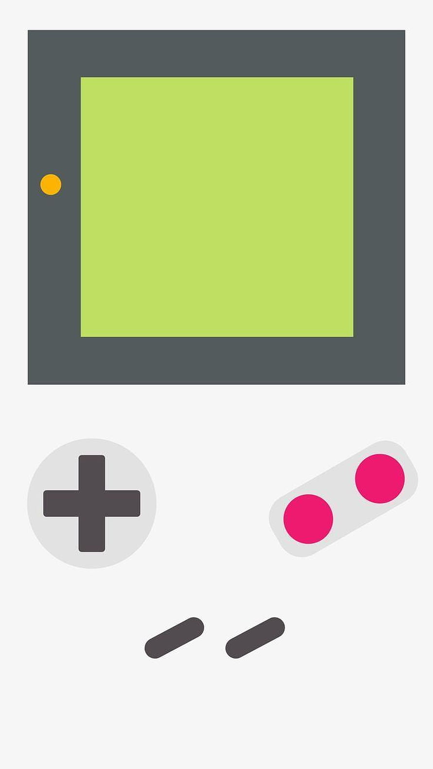 Minimalist Game Boy Handheld Console Flat Design Illustration HD phone wallpaper