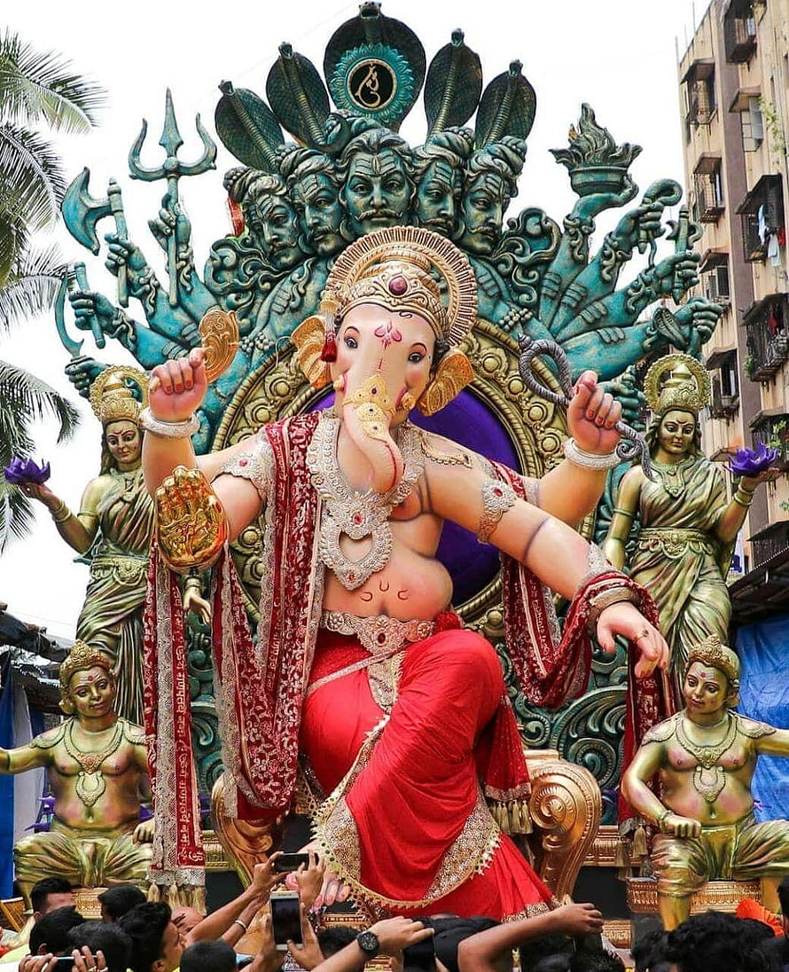 Chintamani Ganpati Festival Murali Gopalan Statue in Mumbai HD phone wallpaper