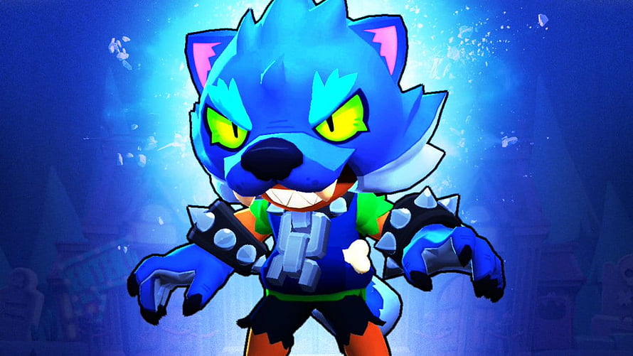 Werewolf Leon Character Art From Brawl Stars With Blue Fur And Spiked Armor HD wallpaper