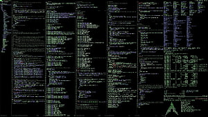 Linux Terminal Command Line Interface with Multicolored Code Output on Black Background HD wallpaper