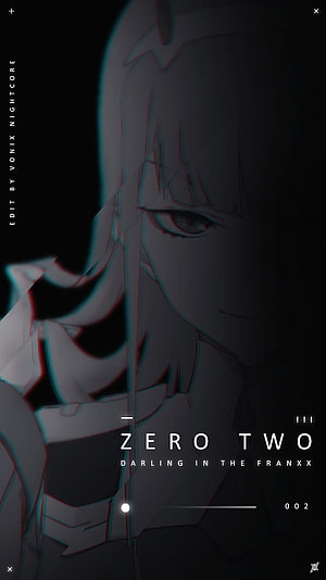 Zero Two from Darling in the Franxx in Dark Aesthetic Anime Style HD phone wallpaper