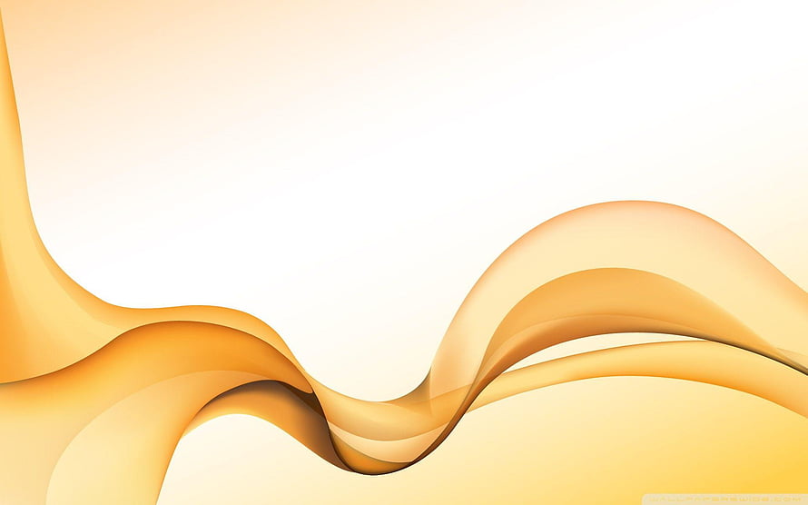 Elegant Golden Abstract Waves on Soft Cream Background HD wallpaper