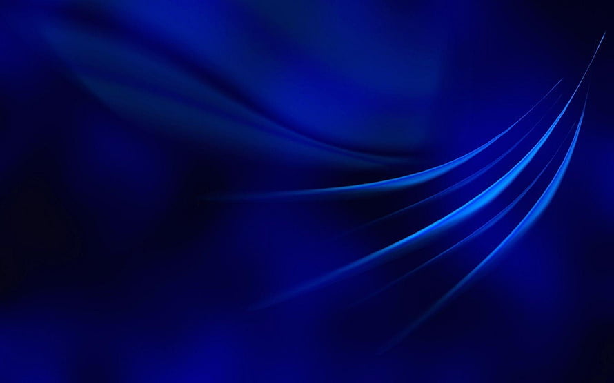 Dark Blue Abstract Flowing Light Streaks on Deep Navy Background HD wallpaper