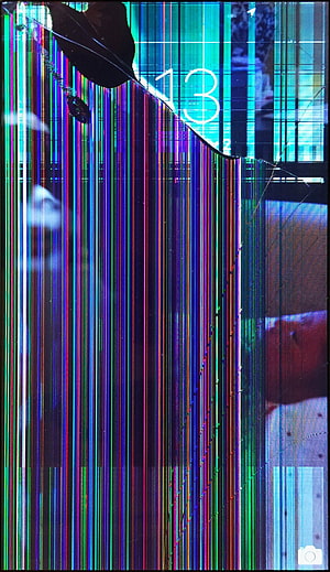 Vibrant Vertical Glitch Art with Digital Distortion and Neon Color Stripes HD phone wallpaper