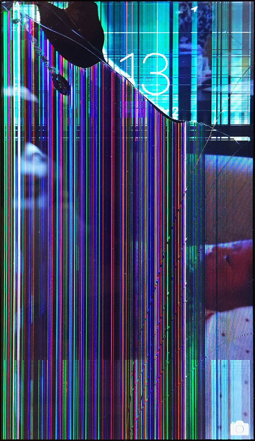 Vibrant Vertical Glitch Art with Digital Distortion and Neon Color Stripes HD phone wallpaper