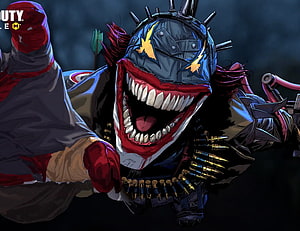 Call of Duty Mobile Gunzo Character Artwork with Spiked Helmet and Bandolier HD wallpaper
