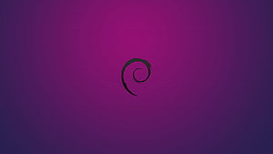 Minimalist Black Spiral on Vibrant Purple Gradient Background HD wallpaper