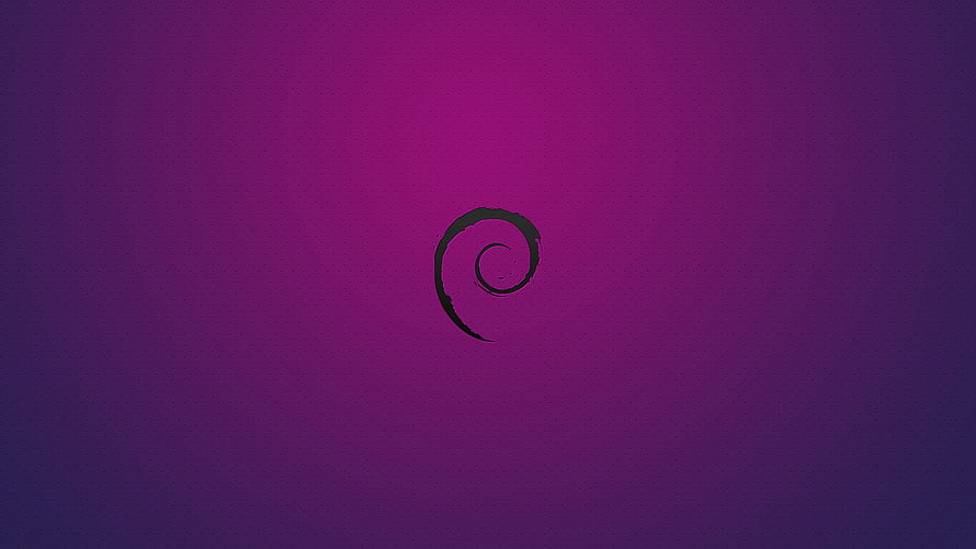 Minimalist Black Spiral on Vibrant Purple Gradient Background HD wallpaper