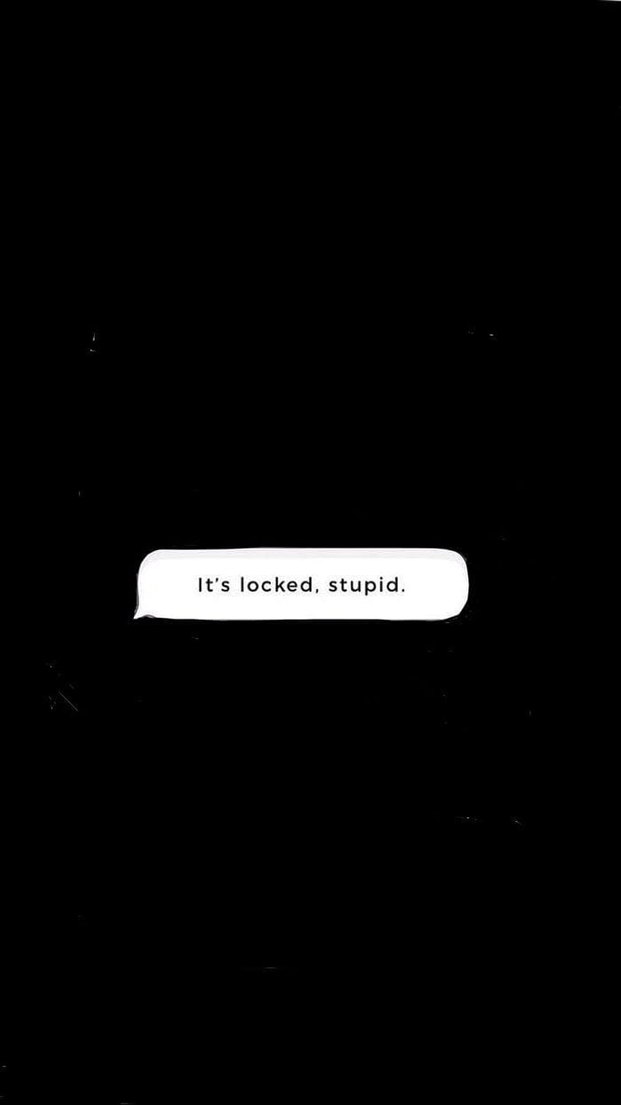 Minimalist Black Phone Wallpaper with White Text Bubble HD phone wallpaper
