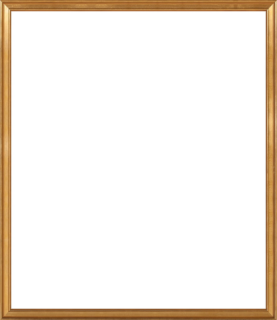Elegant Gold Picture Frame Mockup with White Canvas Background HD phone wallpaper