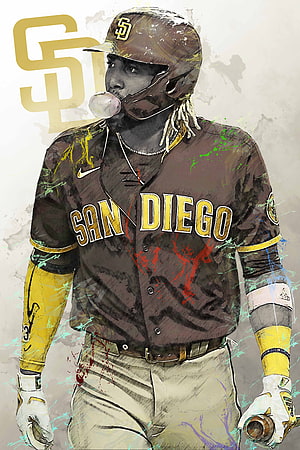 Fernando Tatis Jr San Diego Padres Baseball Player Artistic Portrait HD phone wallpaper
