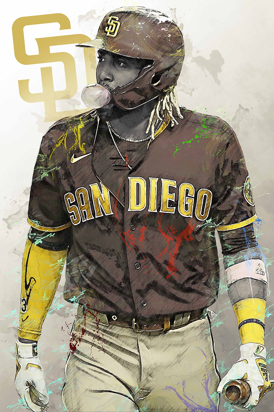 Fernando Tatis Jr San Diego Padres Baseball Player Artistic Portrait HD phone wallpaper