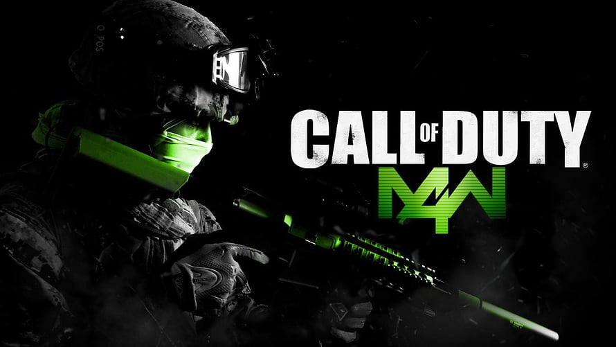 Call of Duty Modern Warfare 4 Soldier with Rifle and Green Tactical Gear HD wallpaper
