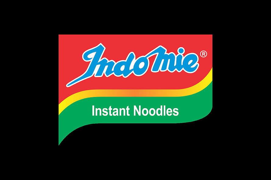Indomie Instant Noodles Brand Logo on Black Background HD wallpaper