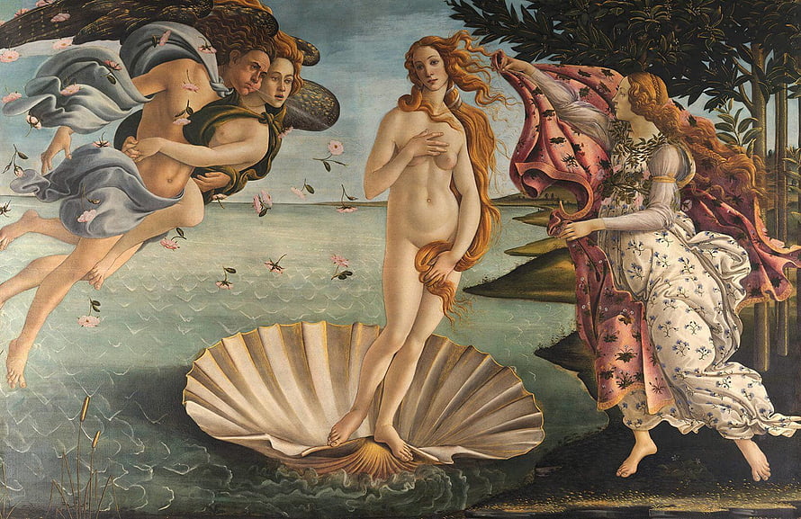 Sandro Botticelli's The Birth of Venus Renaissance Masterpiece HD wallpaper