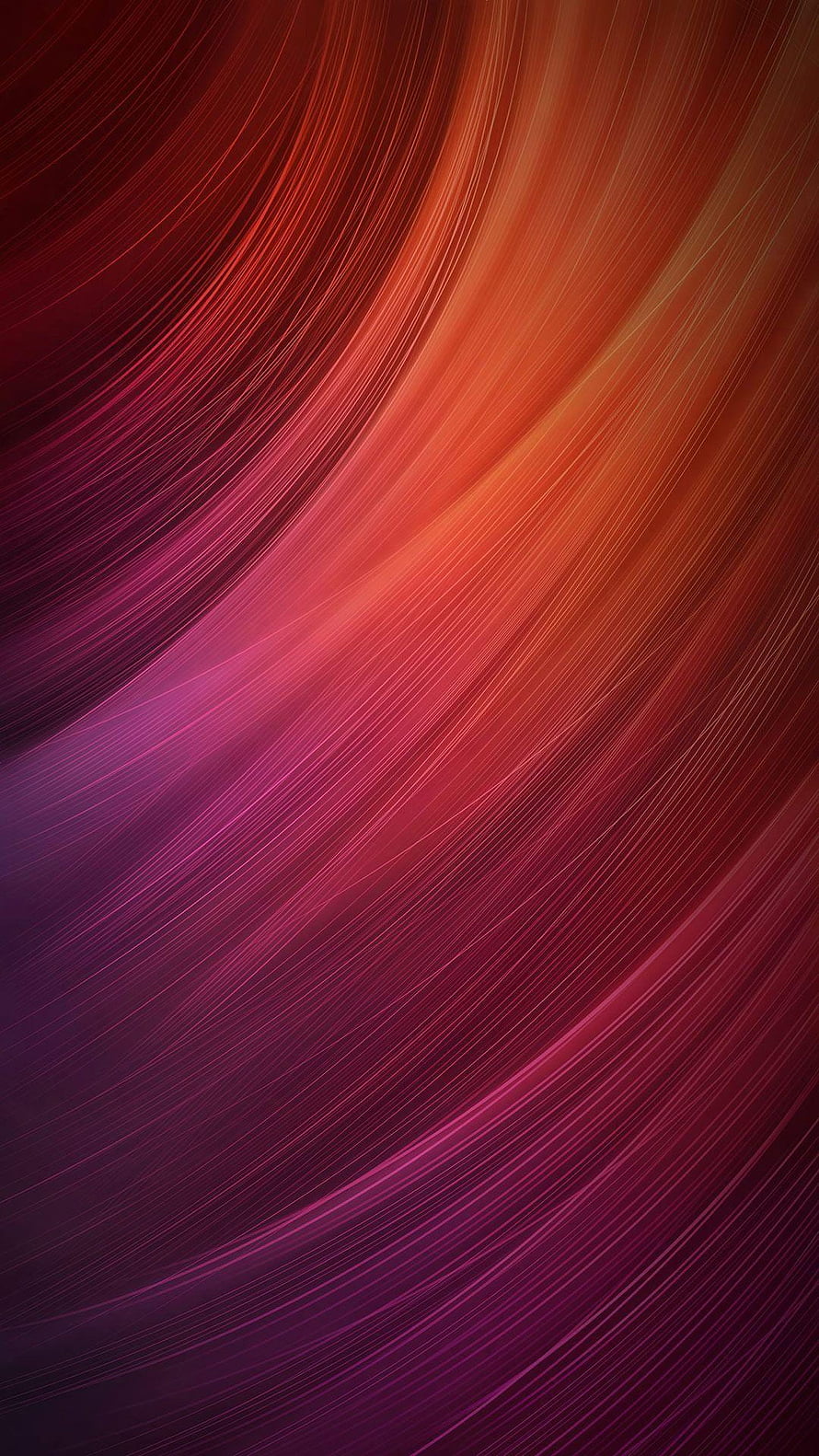 Abstract Flowing Light Streaks in Warm Red Orange and Deep Purple Gradient HD phone wallpaper