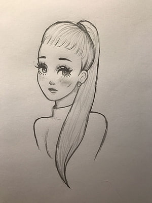 Hand-drawn pencil sketch of a young woman with a high ponytail and expressive eyes, Cute girl drawing, girl pencil drawing HD phone wallpaper