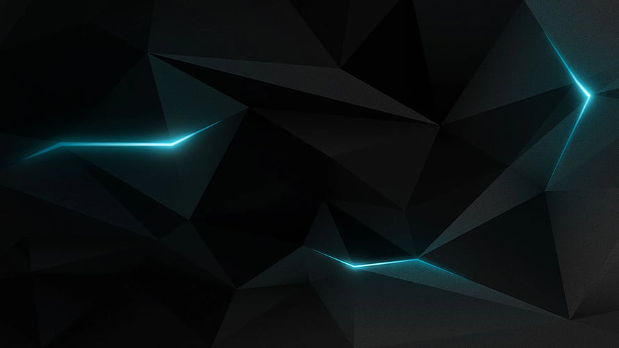 Acer Predator Dark Geometric Abstract with Cyan Neon Light Accents HD wallpaper