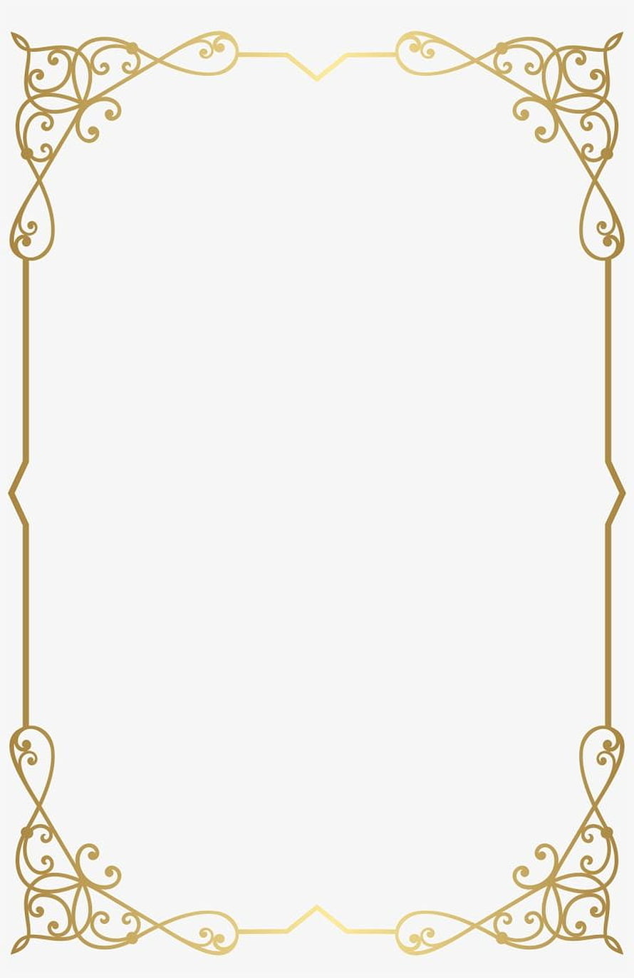Elegant Gold Ornamental Frame with Intricate Floral Scrollwork on Cream Background HD phone wallpaper