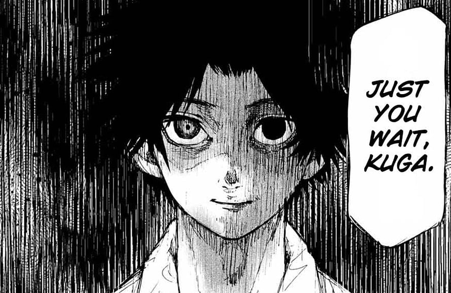 Juujika no Rokunin manga panel featuring a young character with a speech bubble HD wallpaper