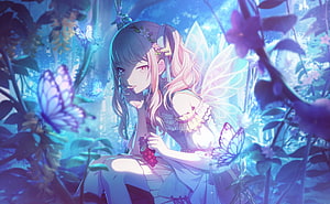 Akiyama Mizuki from Project SEKAI as a Fairy in a Luminous Garden HD wallpaper