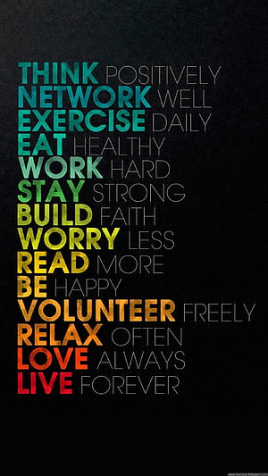 Inspirational Life Advice Typography on Dark Textured Background HD phone wallpaper