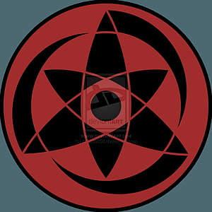 Mangekyou Sharingan and Rinne Sharingan Eye Symbol in Red and Black HD phone wallpaper