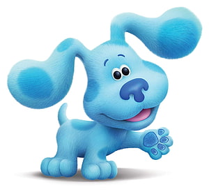 Blue the Puppy from Blue's Clues & You! in a Friendly 3D Cartoon Pose HD wallpaper