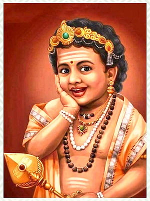 Baby Lord Murugan Portrait with Traditional Jewelry and Golden Crown HD phone wallpaper