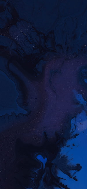 Dark Blue and Purple Abstract Fluid Art with Starry Night Texture HD phone wallpaper