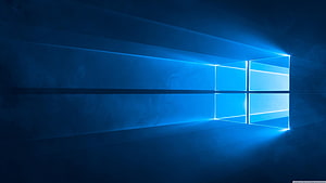 Windows 10 Default Blue Window Logo Abstract Minimalist Desktop Background HD wallpaper