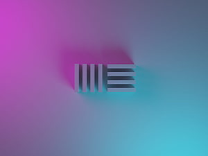 Ableton Live Minimalist Logo on Soft Pink and Blue Gradient Background HD wallpaper