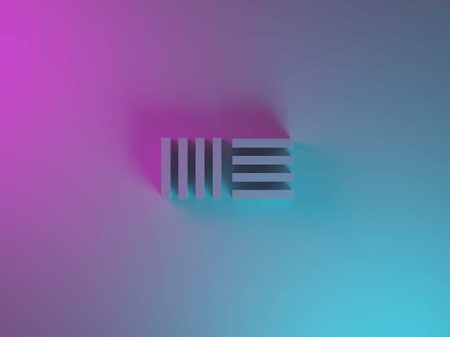 Ableton Live Minimalist Logo on Soft Pink and Blue Gradient Background HD wallpaper