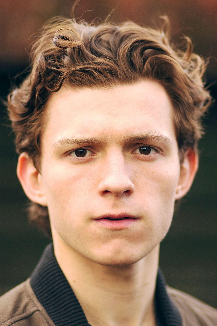 Tom Holland Close-Up Portrait With Wavy Hair and Neutral Expression HD phone wallpaper