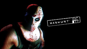 Manhunt 2 Glitch Art Horror Character with VHS Distortion and Dark Aesthetic HD wallpaper